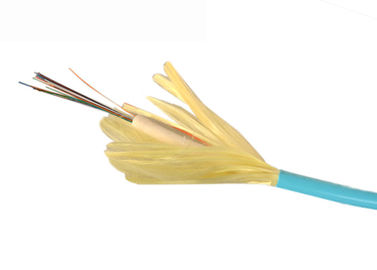 OM3 Indoor Fiber Optic Cable , 2 - 24 Cores Tight Buffered Fiber Cable
