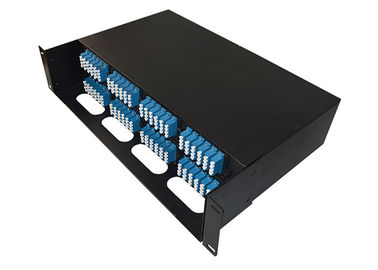 192 Cores 2U Fiber Patch Panel , MPO MTP To LC Rack Mount Patch Panel