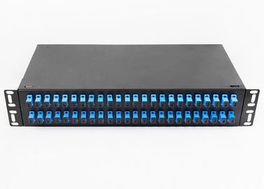 Single Mode 1U Fiber Optic Patch Panel 19 Inch Rack Mounted Type 48 Port