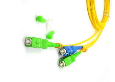 1x2 PLC FFiber Optic Splitter SCUPC In SCAPC Out Type High Durability