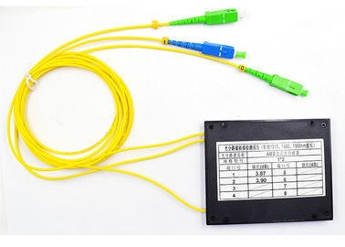 1x2 PLC FFiber Optic Splitter SCUPC In SCAPC Out Type High Durability