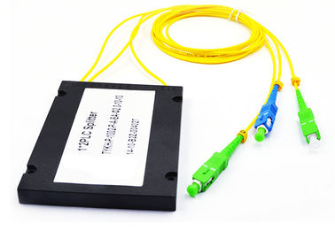 1x2 PLC FFiber Optic Splitter SCUPC In SCAPC Out Type High Durability