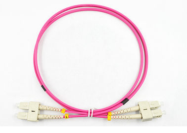 1 Meter Multimode Fiber Patch Cord OM4 50 / 125MM Diameter Duplex Count