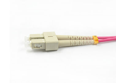 1 Meter Multimode Fiber Patch Cord OM4 50 / 125MM Diameter Duplex Count