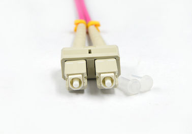 1 Meter Multimode Fiber Patch Cord OM4 50 / 125MM Diameter Duplex Count