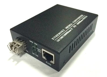 100M Rate Black Box Media Converter , SFP Port Single Mode Fiber Converter
