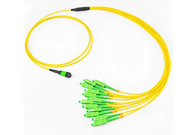 SM Breakout MPO Fiber Optic Patch Cord APC Interface Customized Length