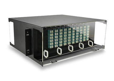 4U 240 Cores Fiber Optic Patch Panel Rack Mounted Type Black Color